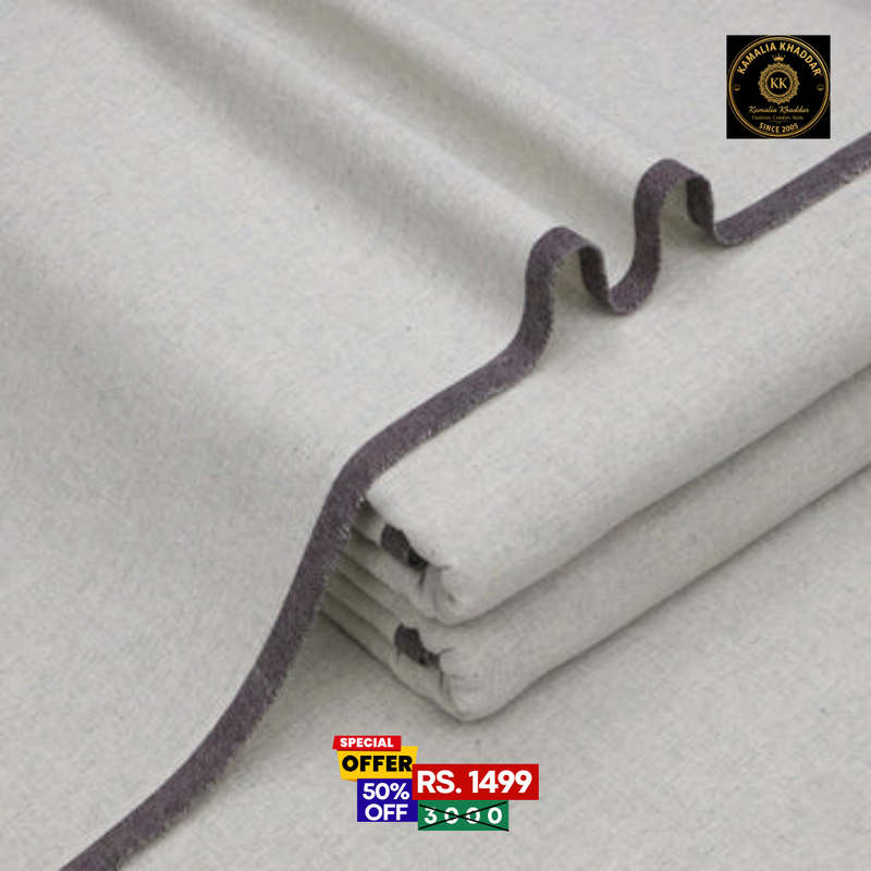 Off White Original Kamalia Khaddar – Men’s Unstitched Suit