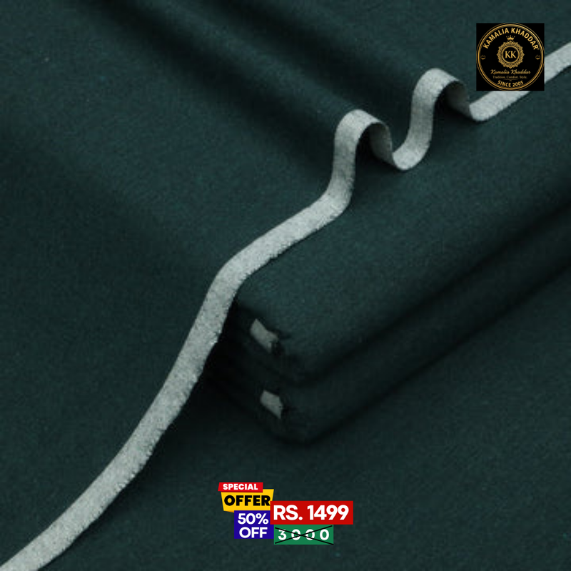 Dark Green Original Kamalia Khaddar – Men’s Unstitched Suit