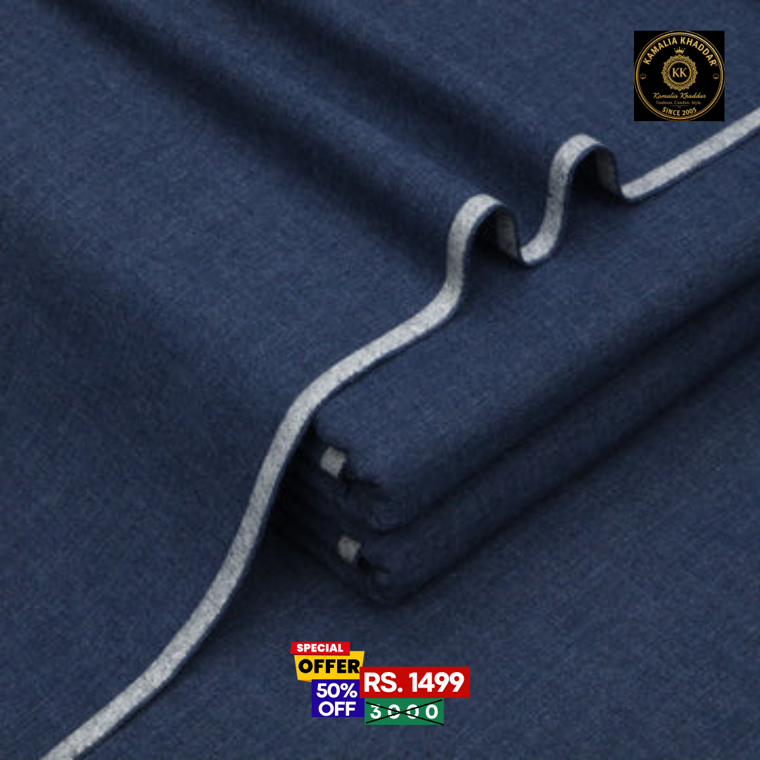 Royal Indigo Original Kamalia Khaddar – Men’s Unstitched Suit