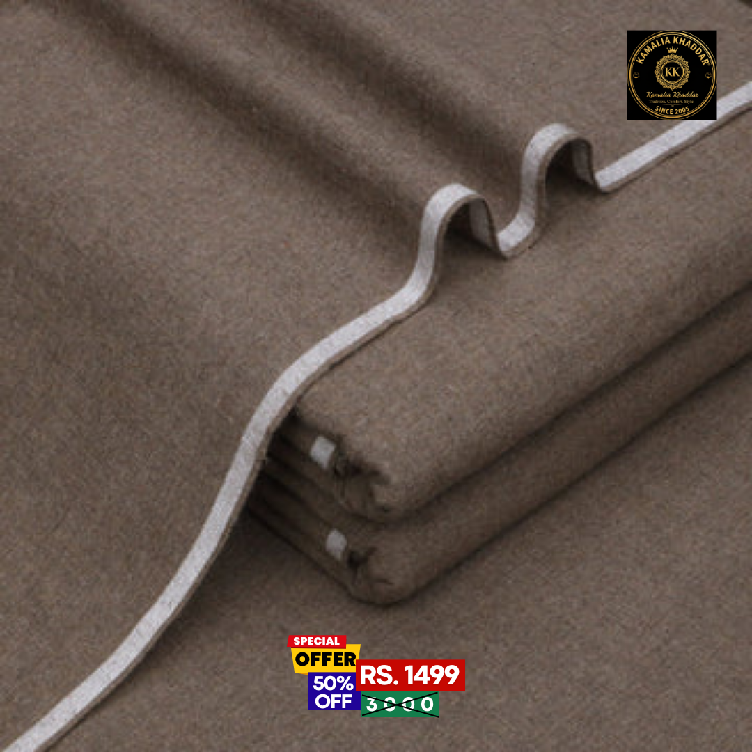 Desert Khaki Original Kamalia Khaddar – Men’s Unstitched Suit