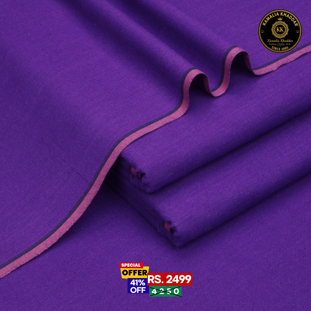 Royal Purple Goli Khaddar - Men’s Unstitched Suit