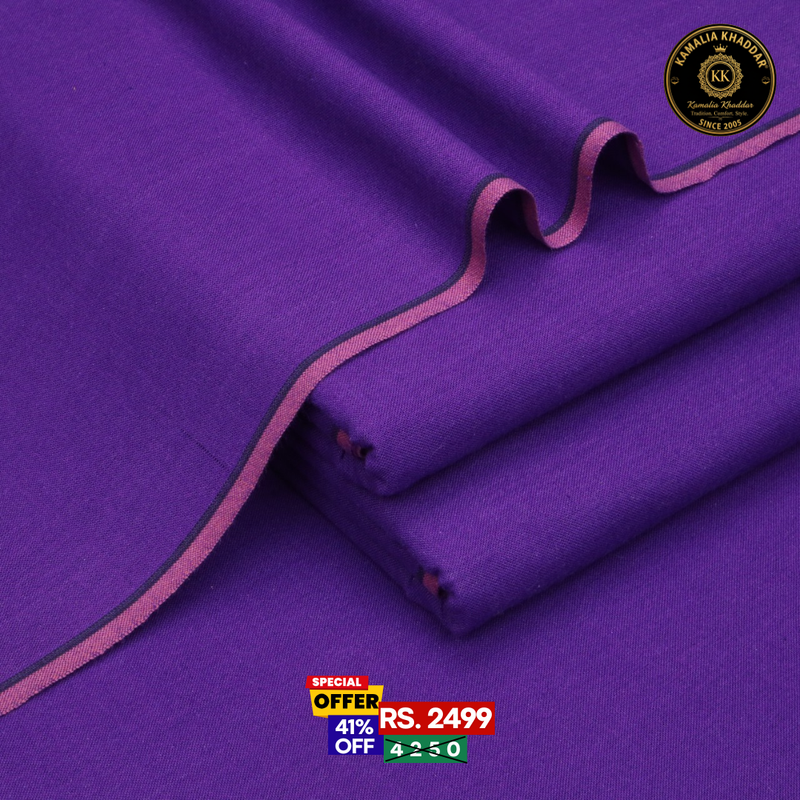 Royal Purple Goli Khaddar - Men’s Unstitched Suit
