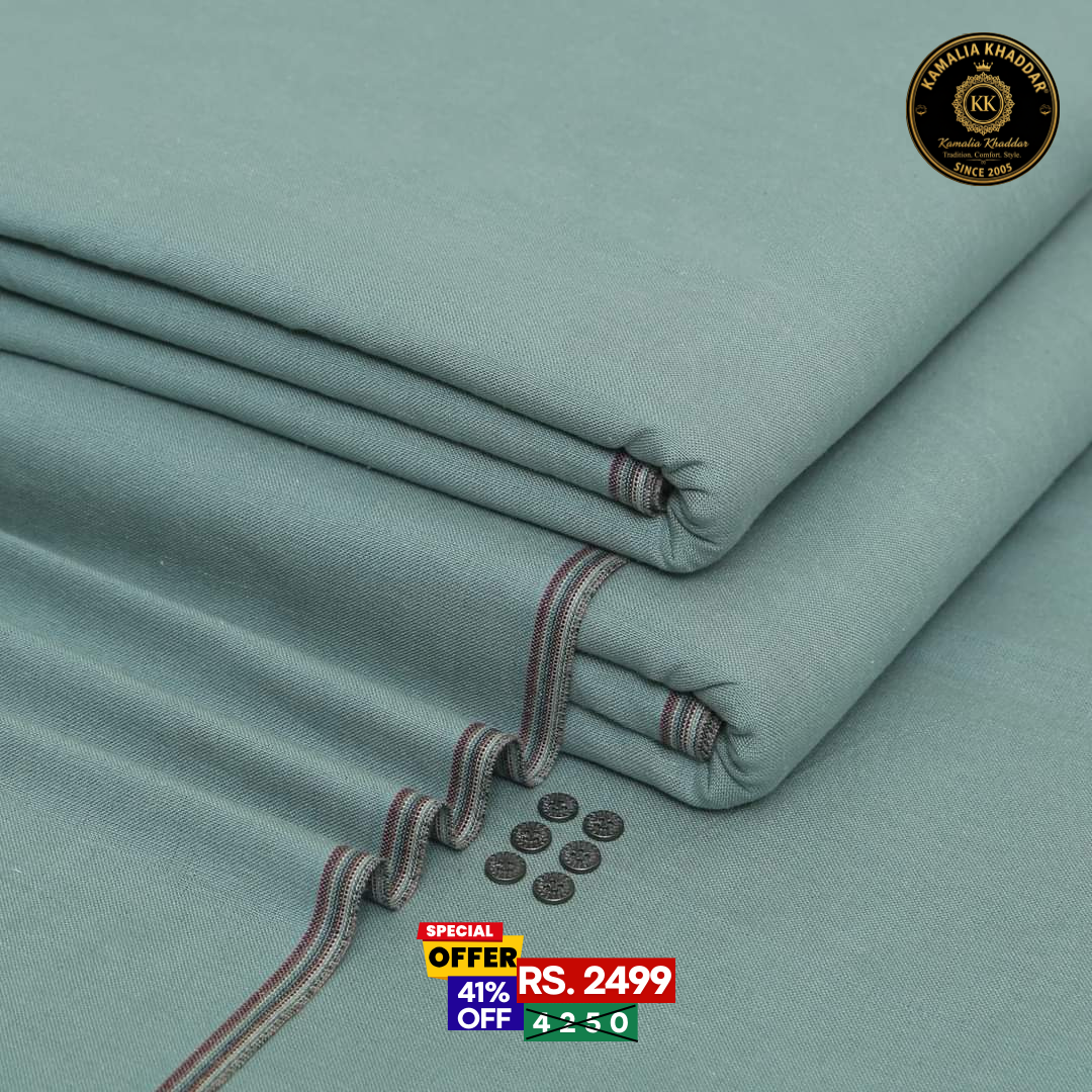 Charm Green Goli Khaddar - Men’s Unstitched Suit