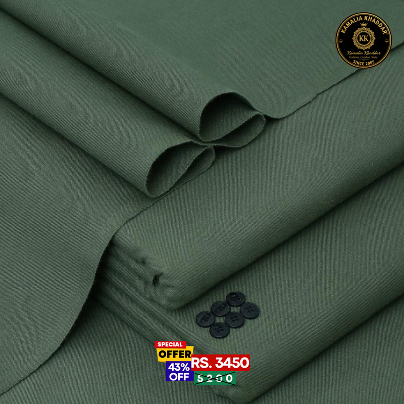 Light Green Classic Premium Khaddar - Men’s Unstitched Suit