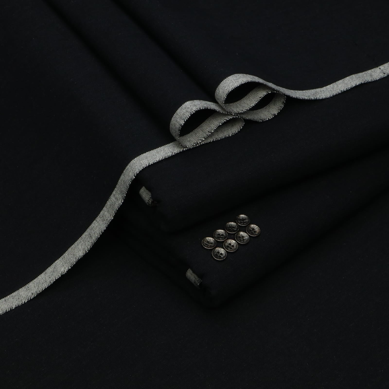 Pure Black Khaddar | Men’s Unstitched Khaddar Suits