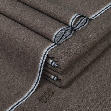 Dark Brown Goli Khaddar - Men’s Unstitched Suit