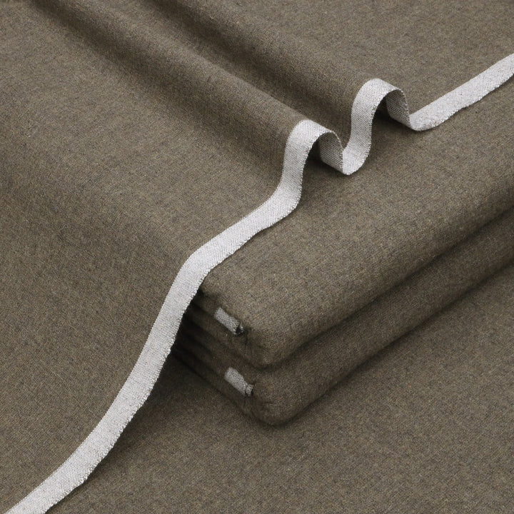 Sage Khaki Original Kamalia Khaddar – Men’s Unstitched Suit